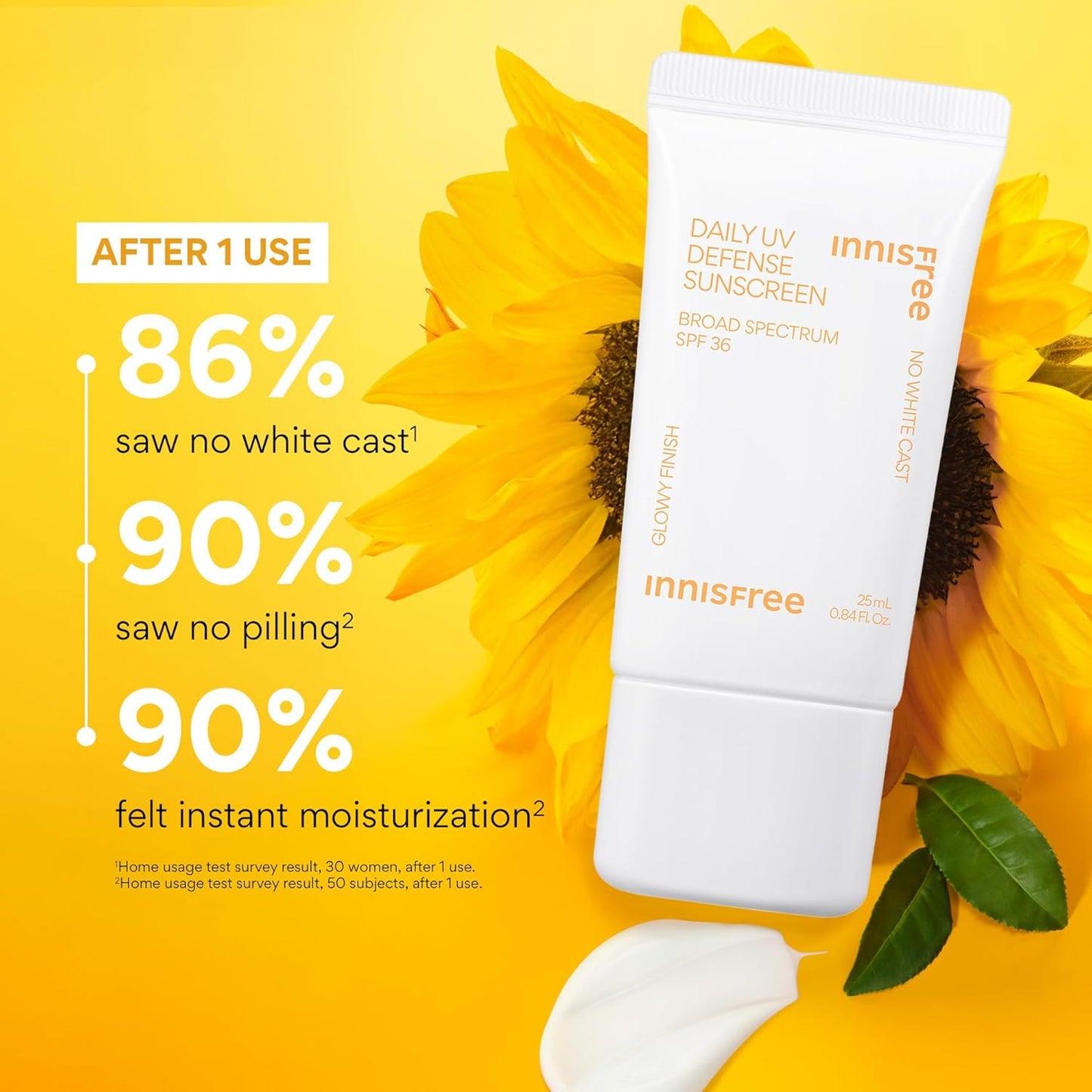 Innisfree Daily UV Defense Sunscreen SPF 36 – Lightweight Korean Face Sunscreen with Green Tea & Cica | Broad Spectrum, No White Cast, Hydrating (1.69 fl oz)