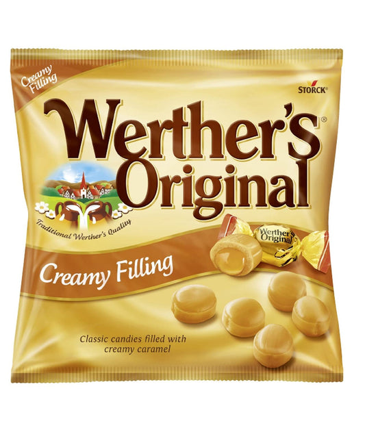 Werther’s Original Caramel Creme Candies – Smooth & Creamy Butter Caramel Toffees, 125g (Imported from Germany)