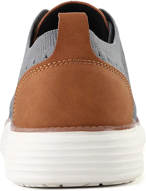 VILOCY Men’s Casual Dress Sneakers | Breathable Knit Business Shoes