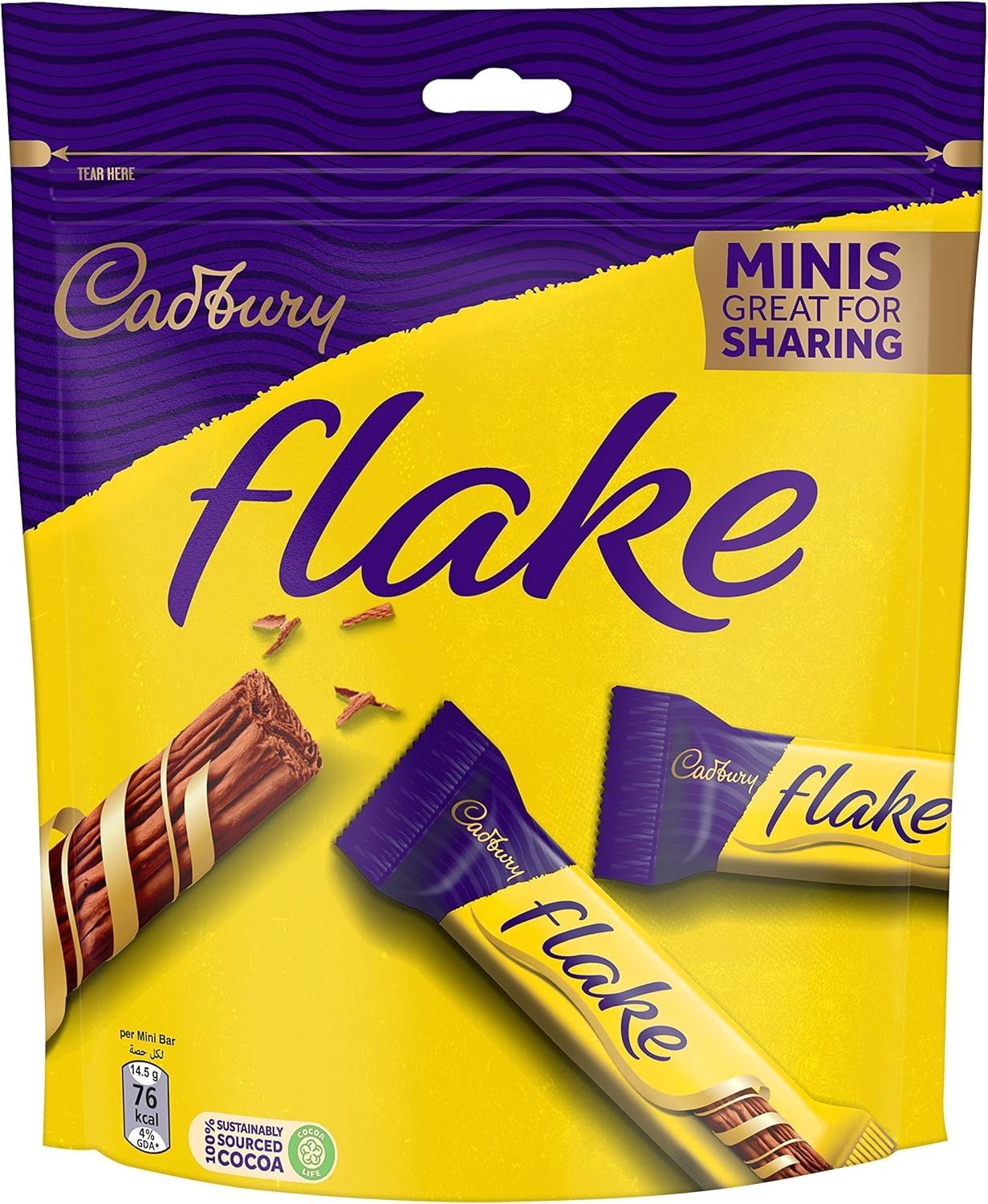 Cadbury Flake Minis Chocolate Bars 145g | Crumbliest Milk Chocolate Sharing Pack | Imported from UK