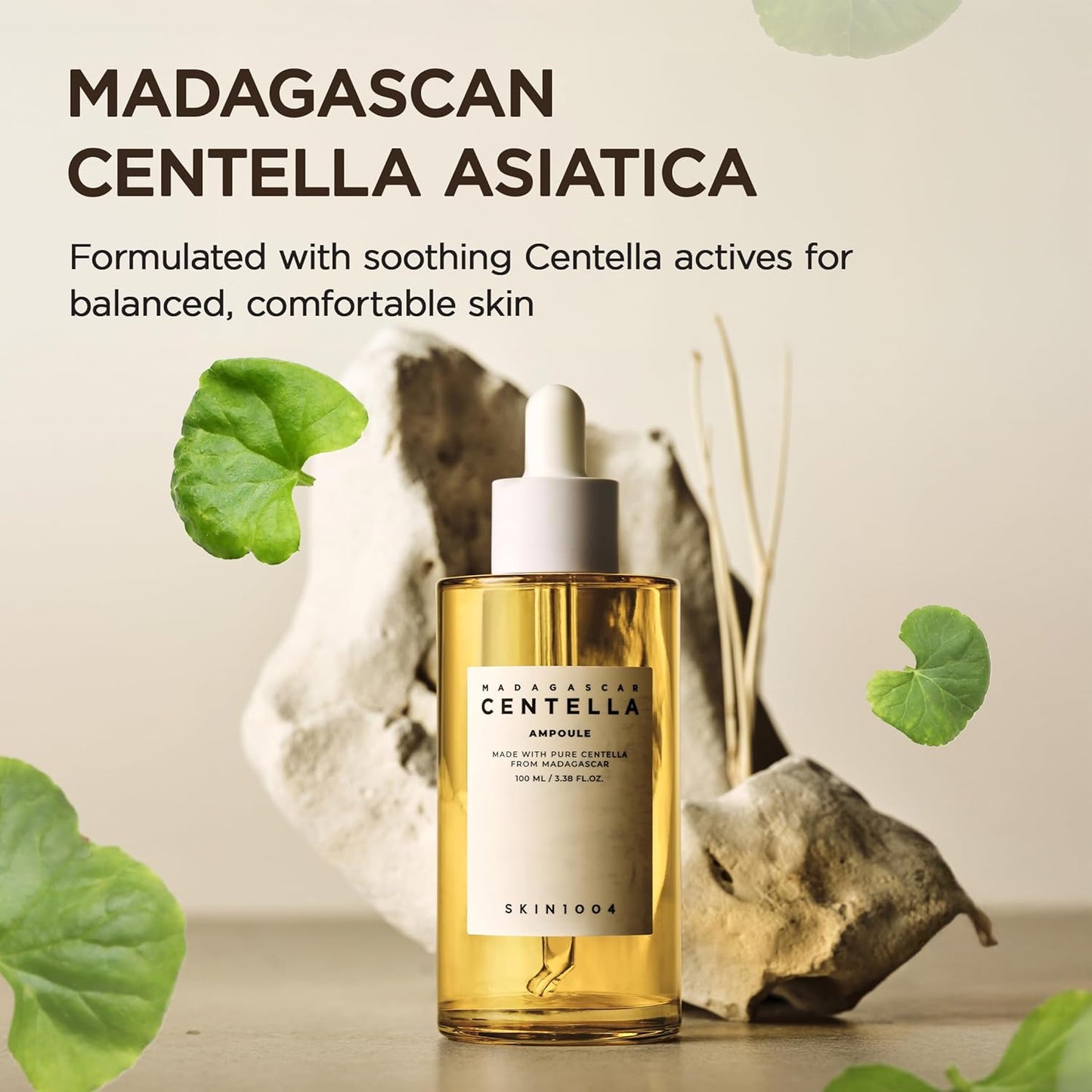SKIN1004 Madagascar Centella Asiatica Ampoule Serum – Soothing & Hydrating Korean Facial Serum for Sensitive Skin (55ml)