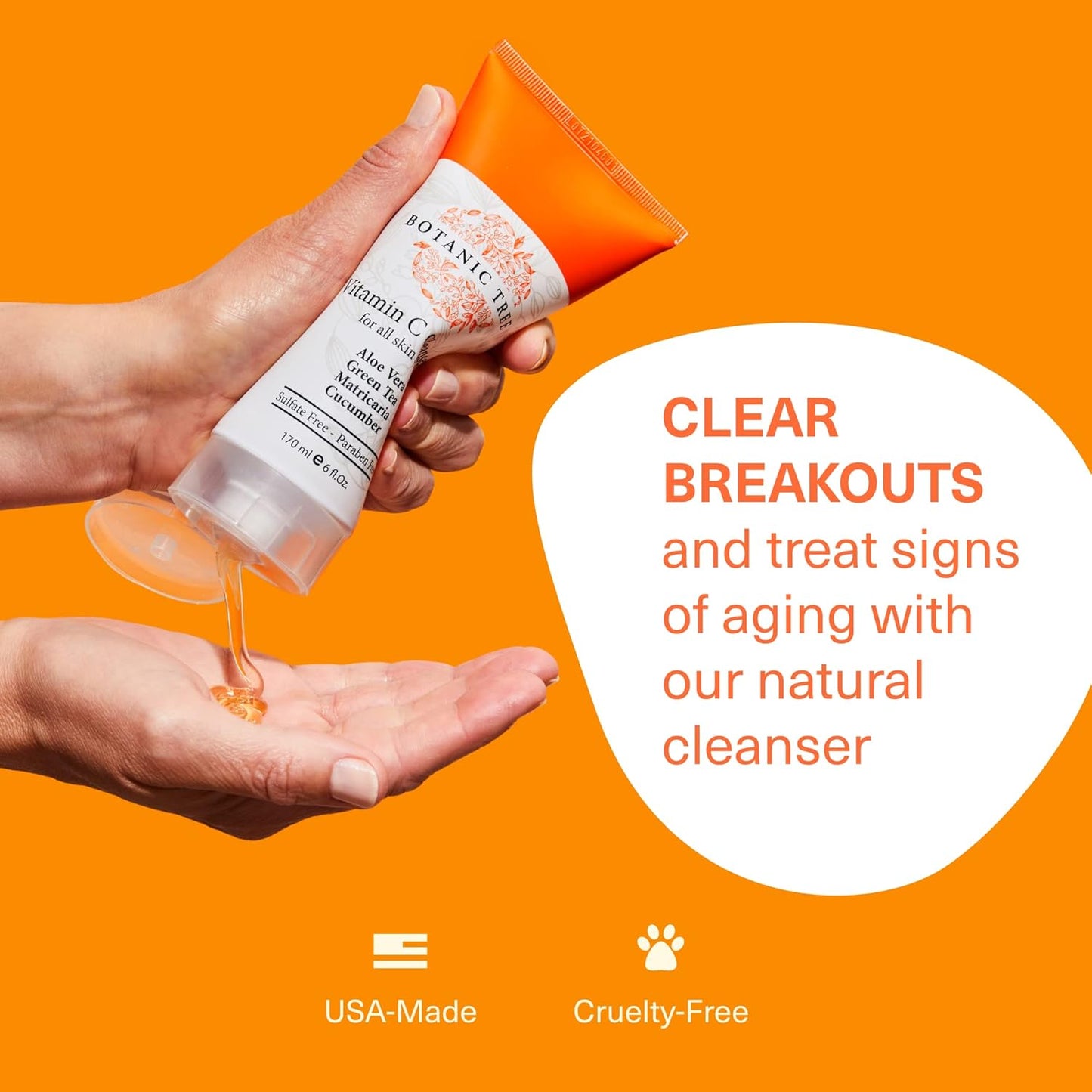 Botanic Tree Vitamin C Face Wash – Brightening & Acne Control Facial Cleanser