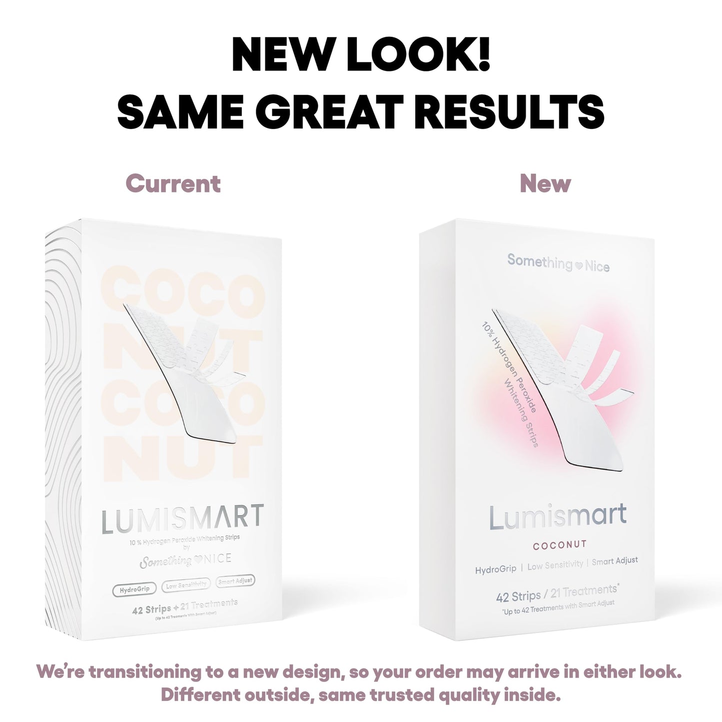 Something Nice Lumismart Whitening Strips - Dentist-Designed, Enamel Safe, up to 42 Treatments with Smart Adjust - Teeth Whitening Strips in Mint for Sensitive Teeth