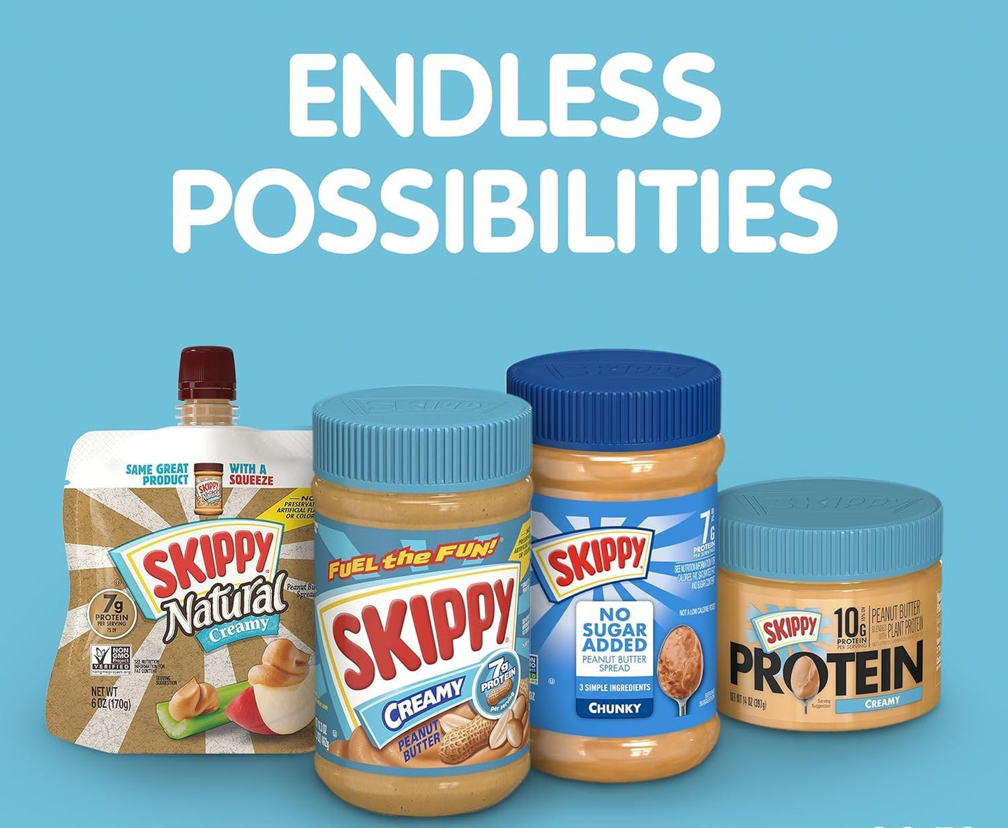 Skippy’s Creamy Peanut Butter Spread – Smooth, Protein-Rich, Preservative-Free, and Delicious 462g Jar (Imported from USA)