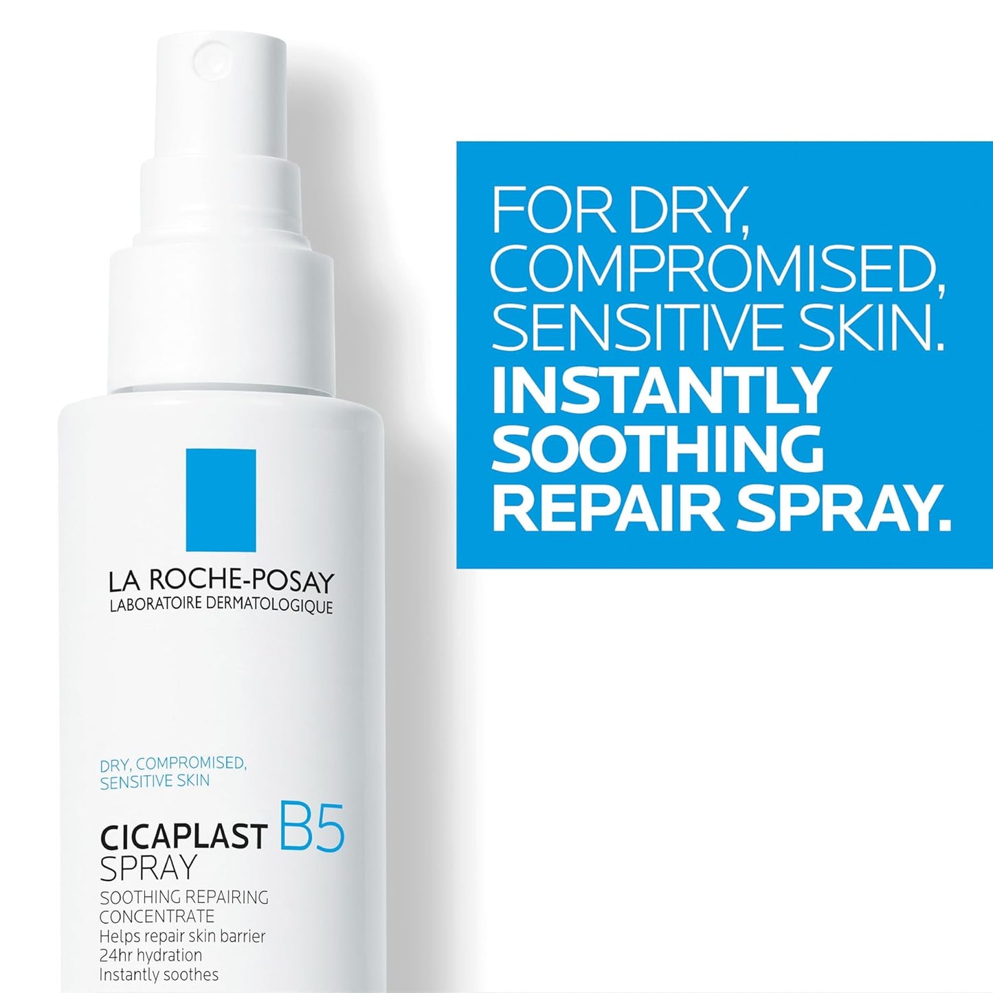 La Roche-Posay Cicaplast B5 Spray – Hydrating Face & Body Mist with Vitamin B5 & Madecassoside – Soothes, Repairs & Strengthens Skin Barrier