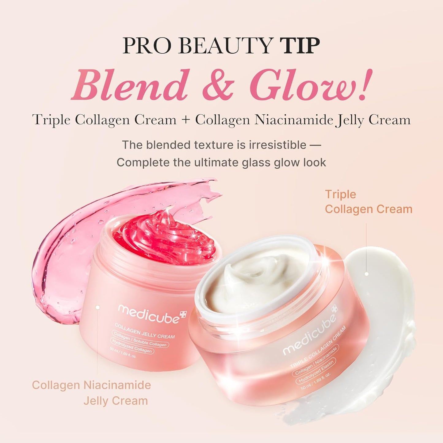 Medicube Triple Collagen Cream | Hydrating & Firming Anti-Aging Moisturizer with Hyaluronic Acid, Elastin & Shea Butter (50ml / 1.69 fl oz)