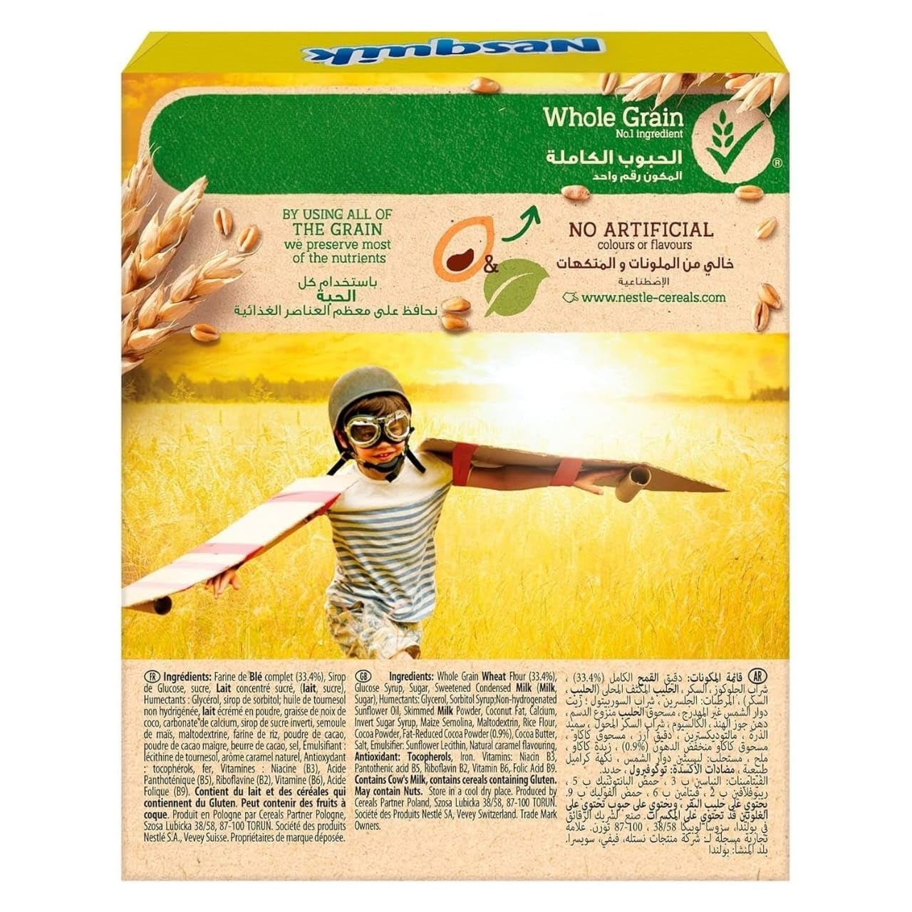 Nesquik Breakfast Cereal Bars – Whole Grain, High Calcium 6 x 25g (Imported)