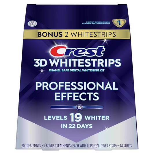 Crest 3D Whitestrips Professional Effects - Kit de 44 tiras blanqueadoras dentales