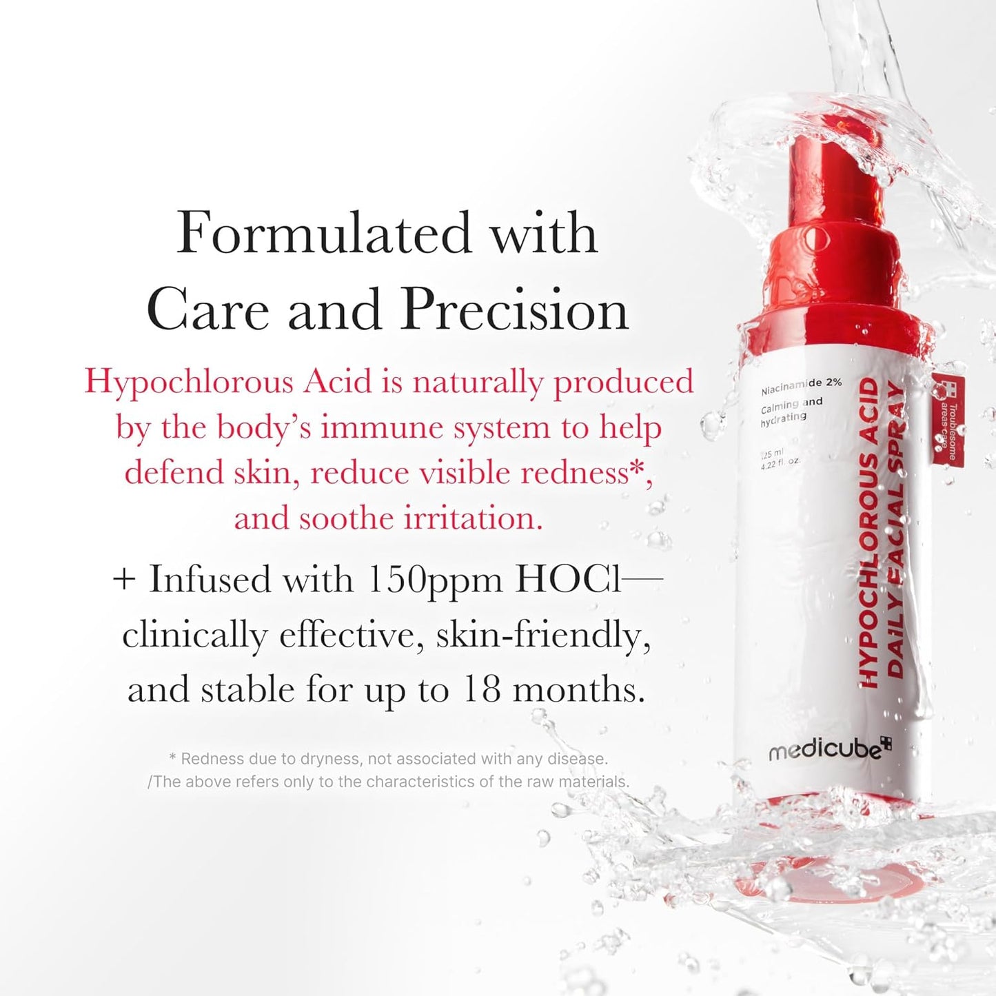 Medicube Power Soothing Spray – Hypochlorous Acid Facial Mist for Calming & Hydrating Skin (4.22 fl oz)