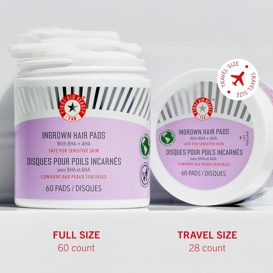 First Aid Beauty Ingrown Hair Pads – BHA & AHA Exfoliating Razor Bump Treatment