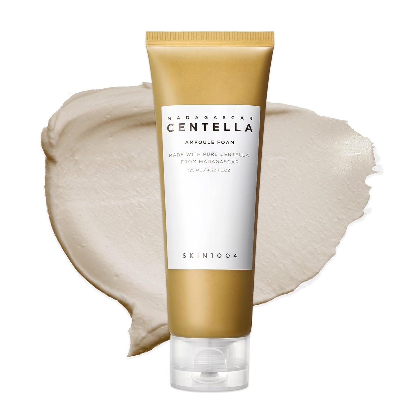 SKIN1004 Madagascar Centella Ampoule Foam Cleanser – Gentle Daily Face Wash with Calming Centella, Removes Dirt & Oil, Hydrating Formula, 4.22 oz