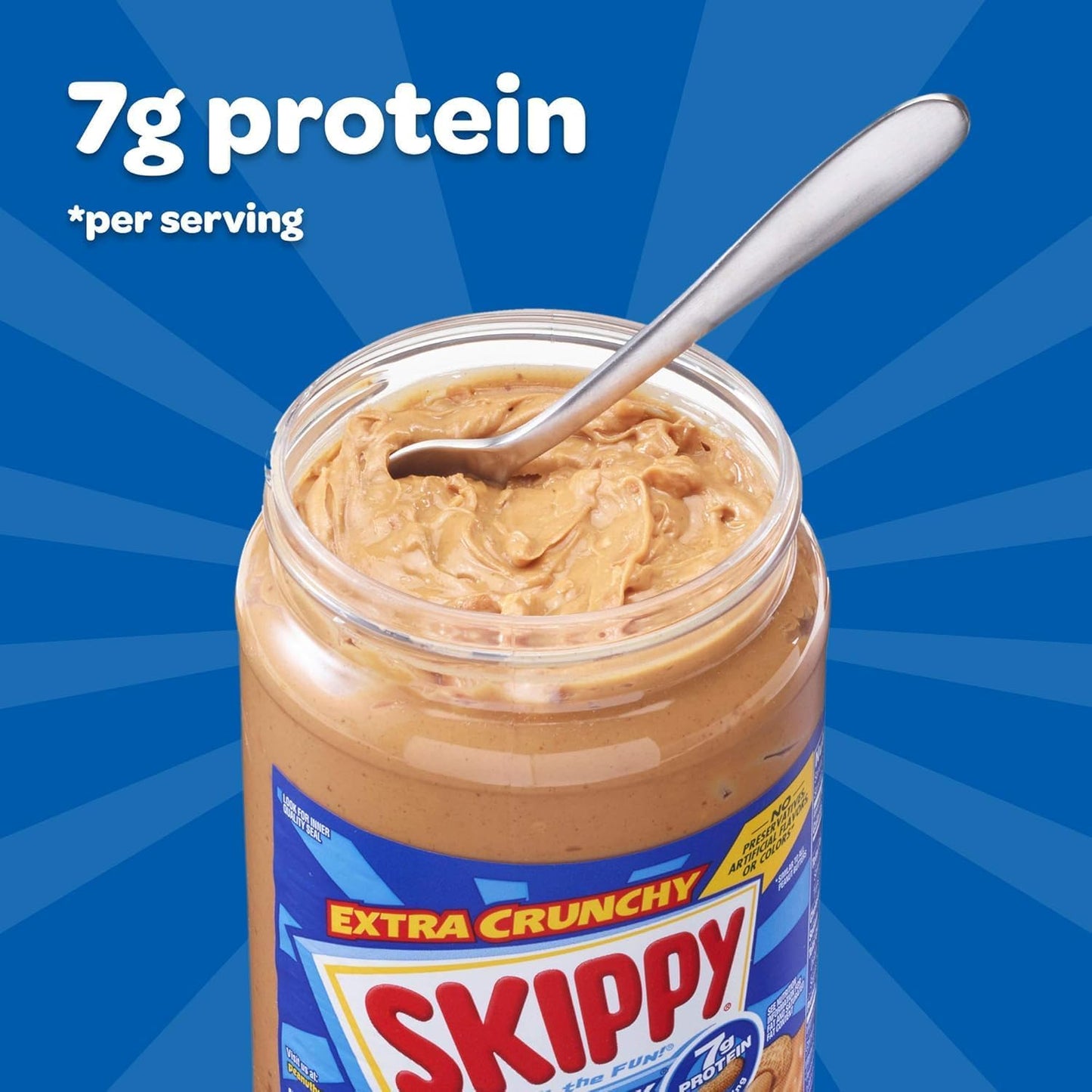 Skippy’s Extra Crunchy Peanut Butter – Protein-Rich, Crunchy & Delicious, 462g (USA)