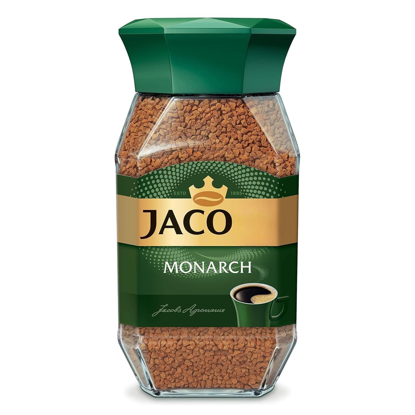 Jacobs Monarch Freeze-Dried Instant Coffee – 100% Pure Ground Light Roast | 100g Glass Bottle (Imported)