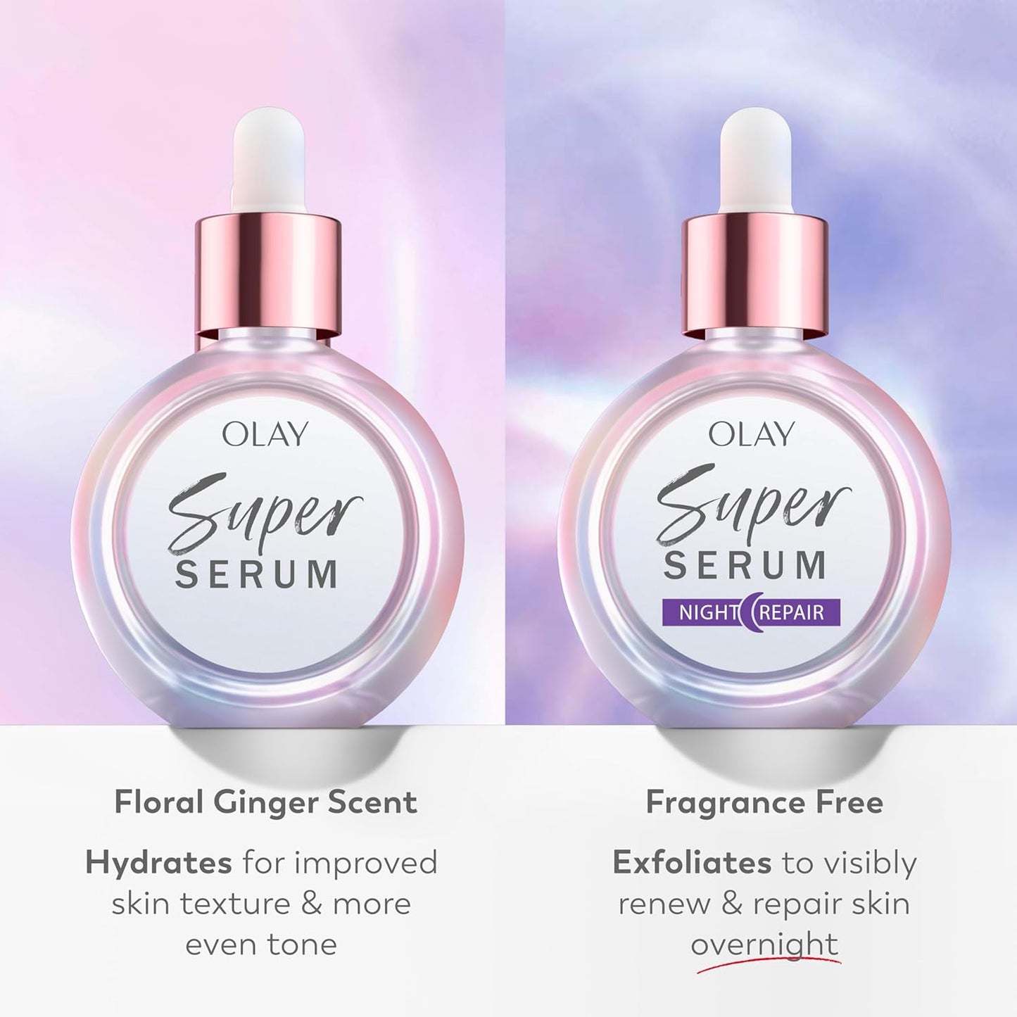 Olay Super Serum 5-in-1 Face Serum | Niacinamide, Vitamin C & E, Collagen Peptide & AHA | Brightening, Firming & Hydrating Anti-Aging Serum (1.0 oz)