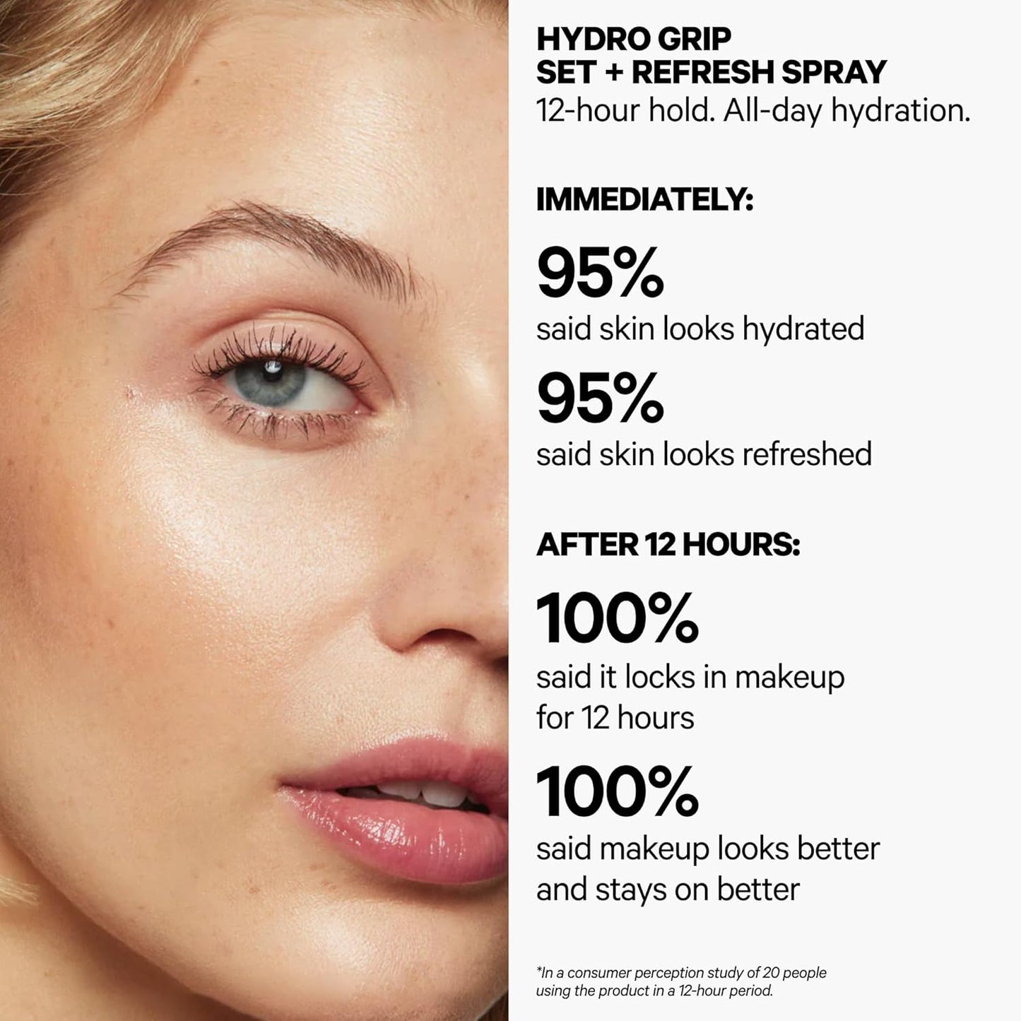 Milk Makeup Hydro Grip Set + Refresh Spray – Hydrating Setting Mist with Hyaluronic Acid & Blue Agave for 12HR Makeup Hold