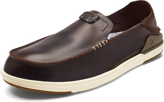 OLUKAI Kakaha Men’s Slip-On Leather Shoes – Comfort, Style & Versatile Wear