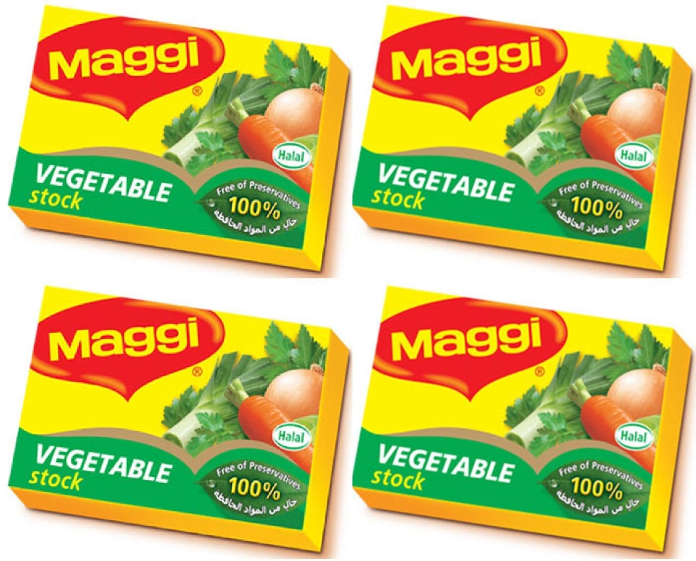 Maggi Vegetable Stock Cubes – Rich Flavor Boost for Soups, Stews & Dishes (8 Cubes × 18g, Imported)