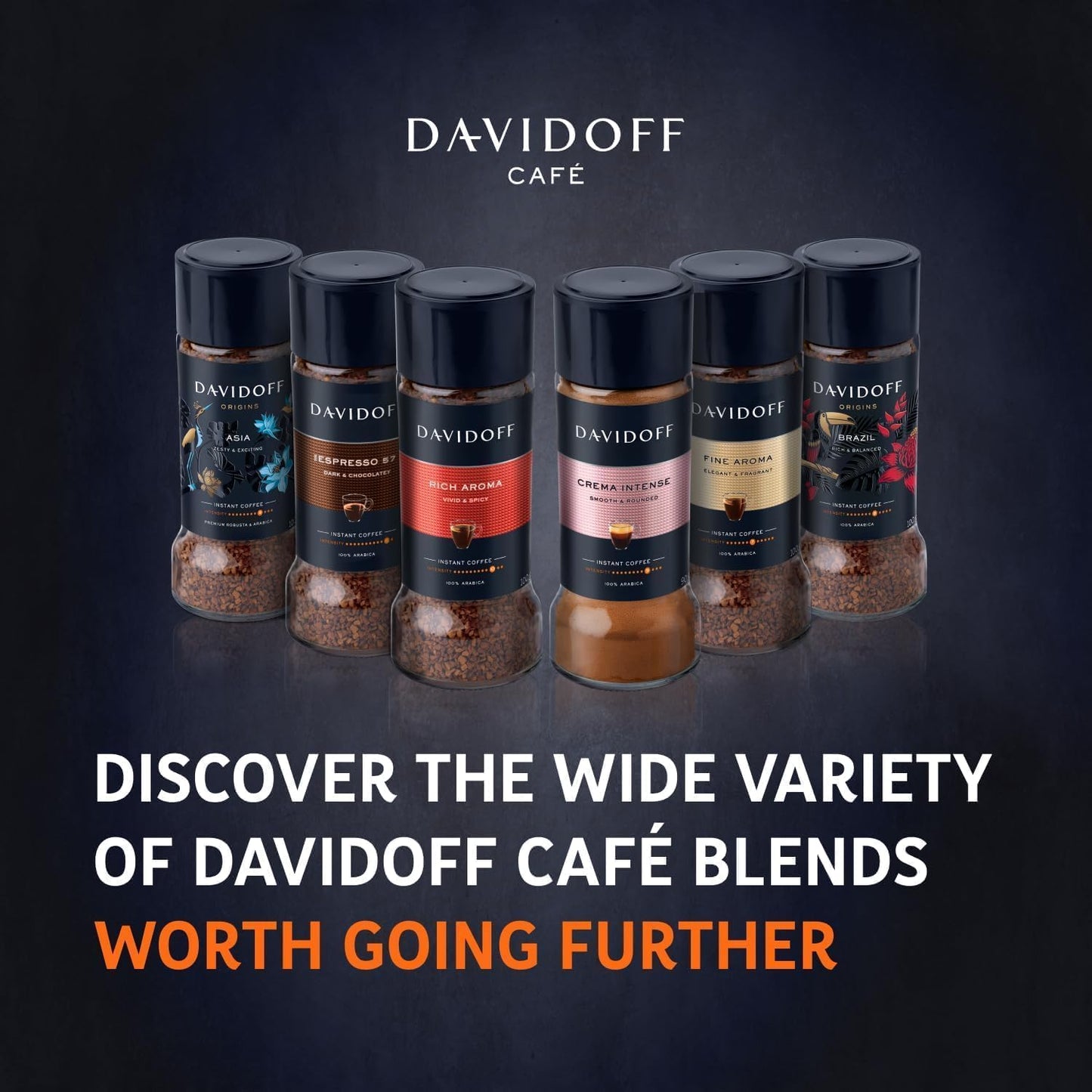 Davidoff Fine Aroma Instant Coffee 100g – 100% Arabica, Smooth Balanced Flavor (Imported)