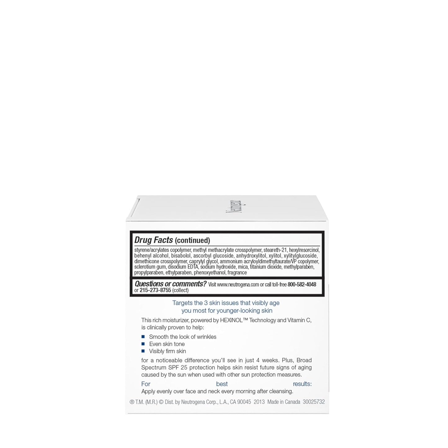 Neutrogena Triple Age Repair Moisturizer – Anti-Wrinkle Cream with Vitamin C & SPF 25, 1.7 oz