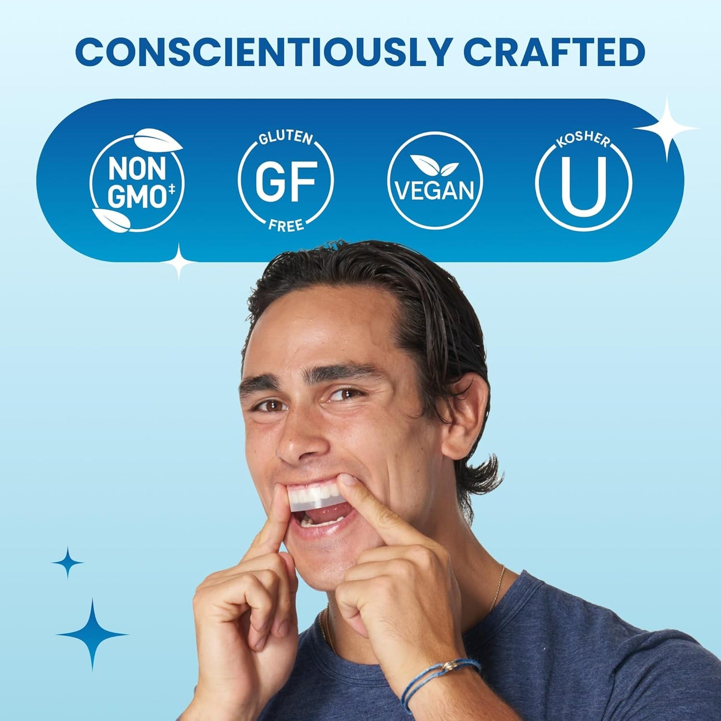¡PUUUF! Tiras blanqueadoras dentales solubles – Peróxido de hidrógeno al 12%, tiras antideslizantes | Kit de 10 días para proteger el esmalte dental del Dr. Bill Dorfman | Menta Polar