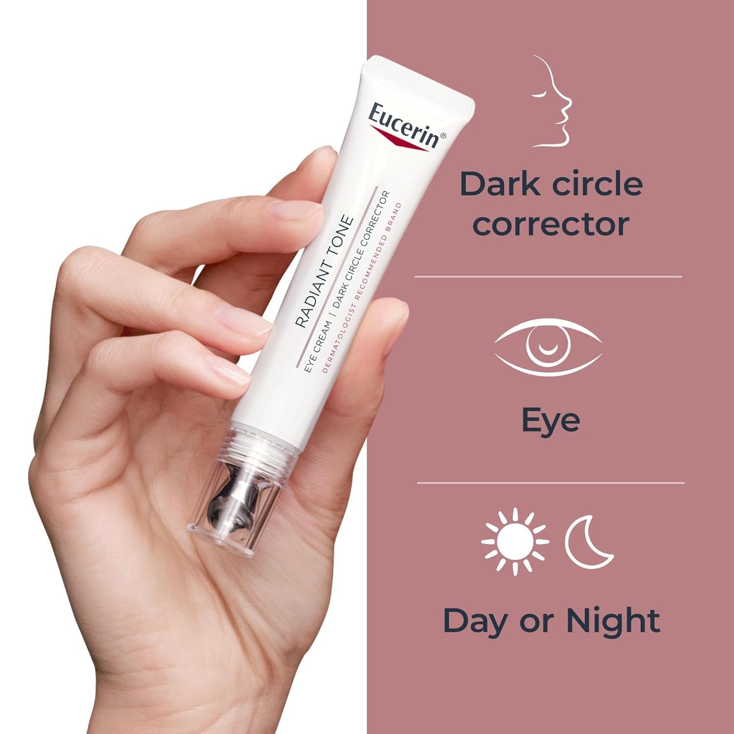 Eucerin Radiant Tone Eye Cream – Dark Circle Corrector with Thiamidol & Hyaluronic Acid (0.5 oz)