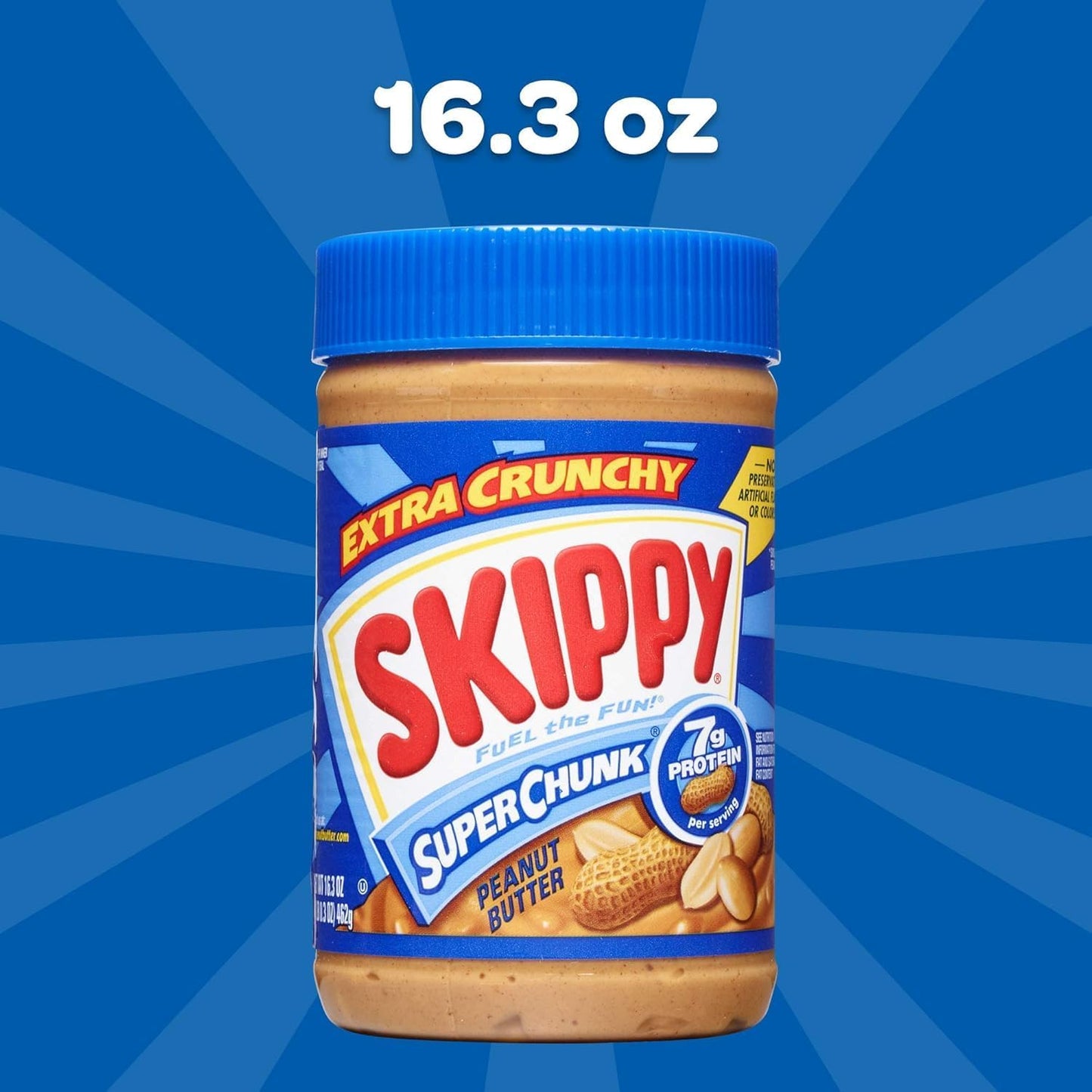 Skippy’s Extra Crunchy Peanut Butter – Protein-Rich, Crunchy & Delicious, 462g (USA)