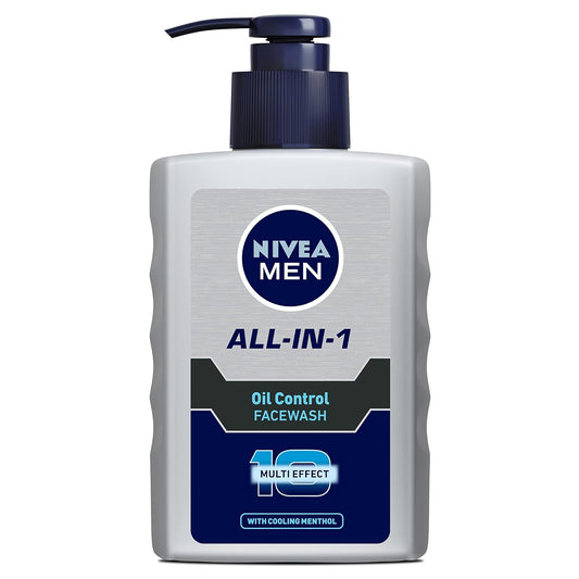Nivea Men Oil Control Face Wash – All-in-One Daily Cleanser for Acne, Dark Spots & Excess Oil, 150ml