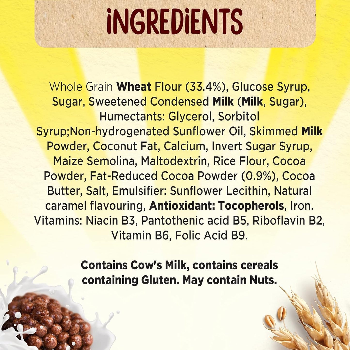 Nesquik Breakfast Cereal Bars – Whole Grain, High Calcium 6 x 25g (Imported)