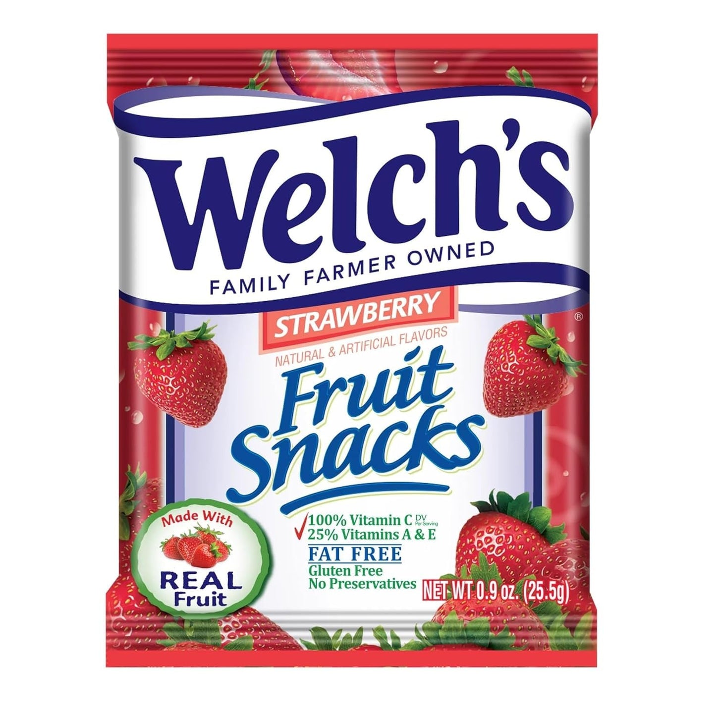 Welch’s Strawberry Fruit Snacks 227g – Real Fruit, Gluten-Free, No Preservatives (Imported)