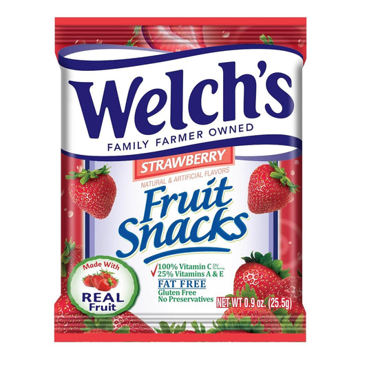 Welch’s Strawberry Fruit Snacks 227g – Real Fruit, Gluten-Free, No Preservatives (Imported)