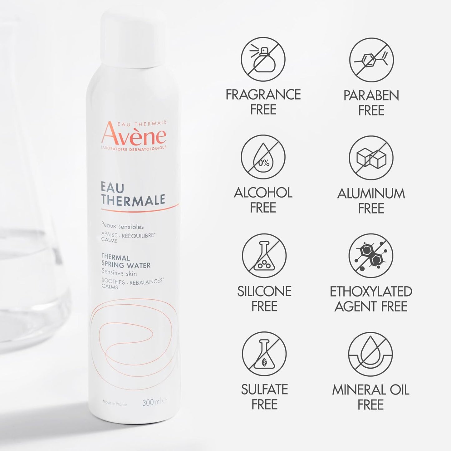 Avène Thermal Spring Water Facial Mist – Soothing & Calming Spray for Sensitive Skin, 300ml