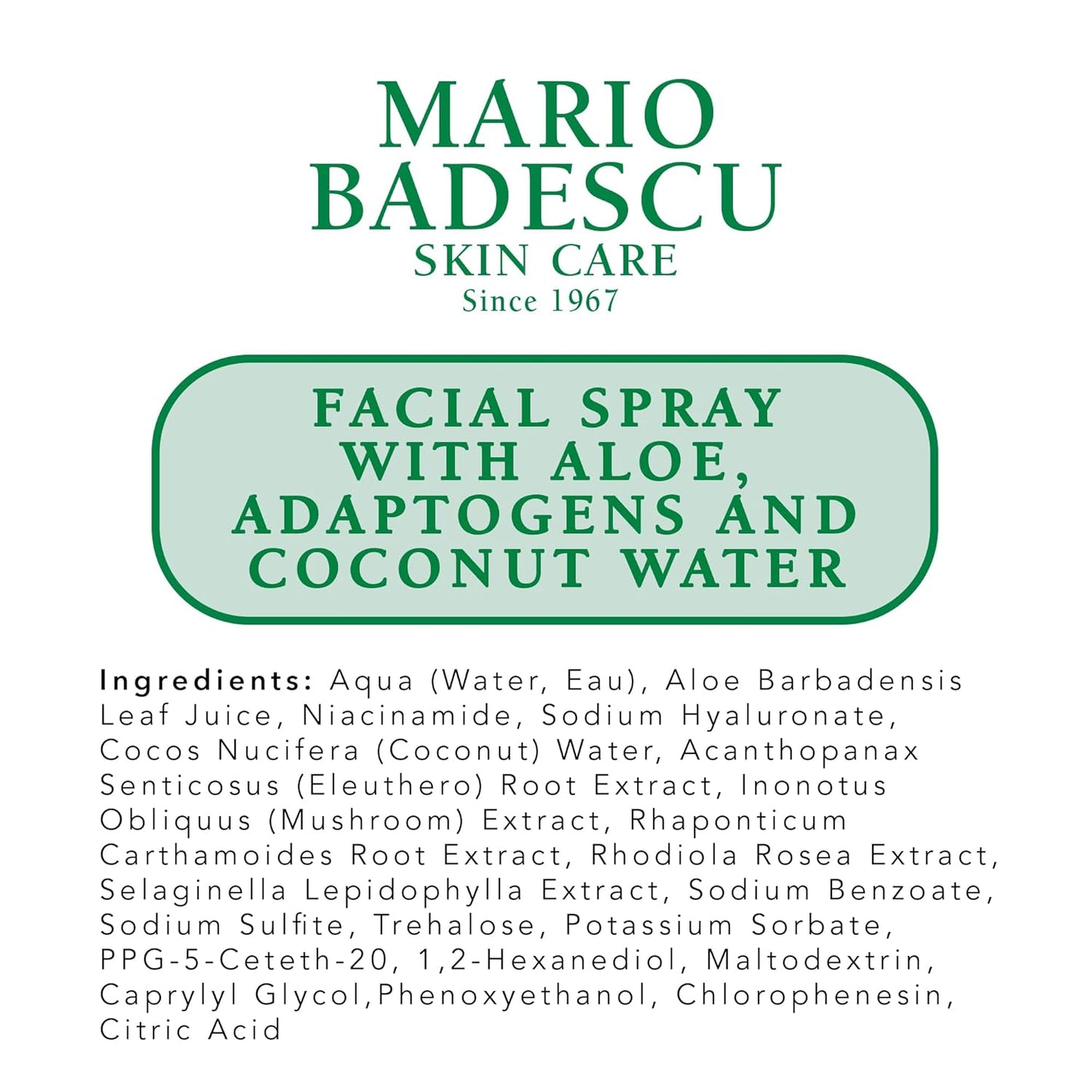 Mario Badescu Facial Spray with Aloe, Chamomile & Lavender – Hydrating & Brightening Face Mist, Soothes & Restores Balance, 236ml