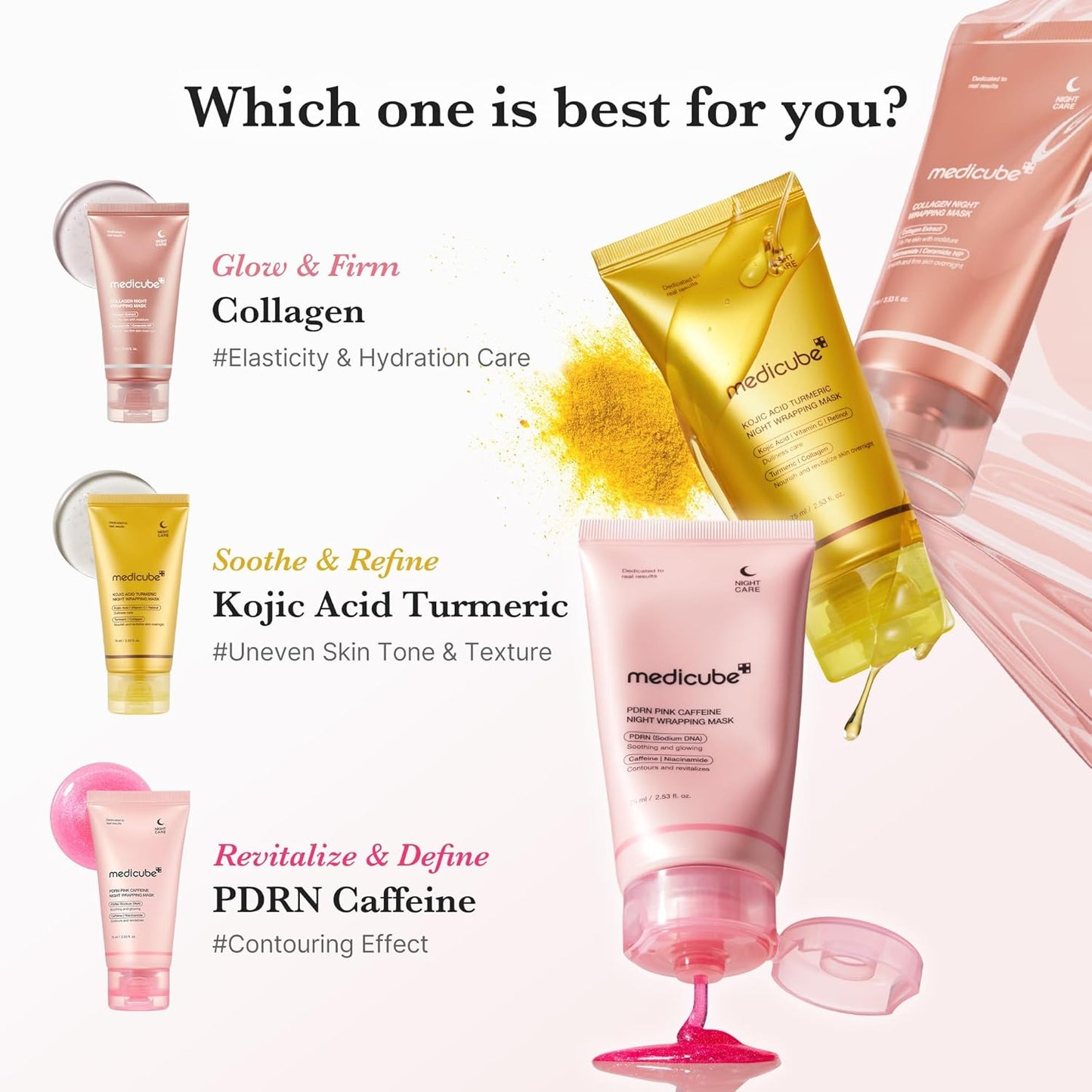 Medicube Collagen Overnight Peel-Off Facial Mask – Firming, Hydrating & Anti-Aging Korean Skincare (75ml)