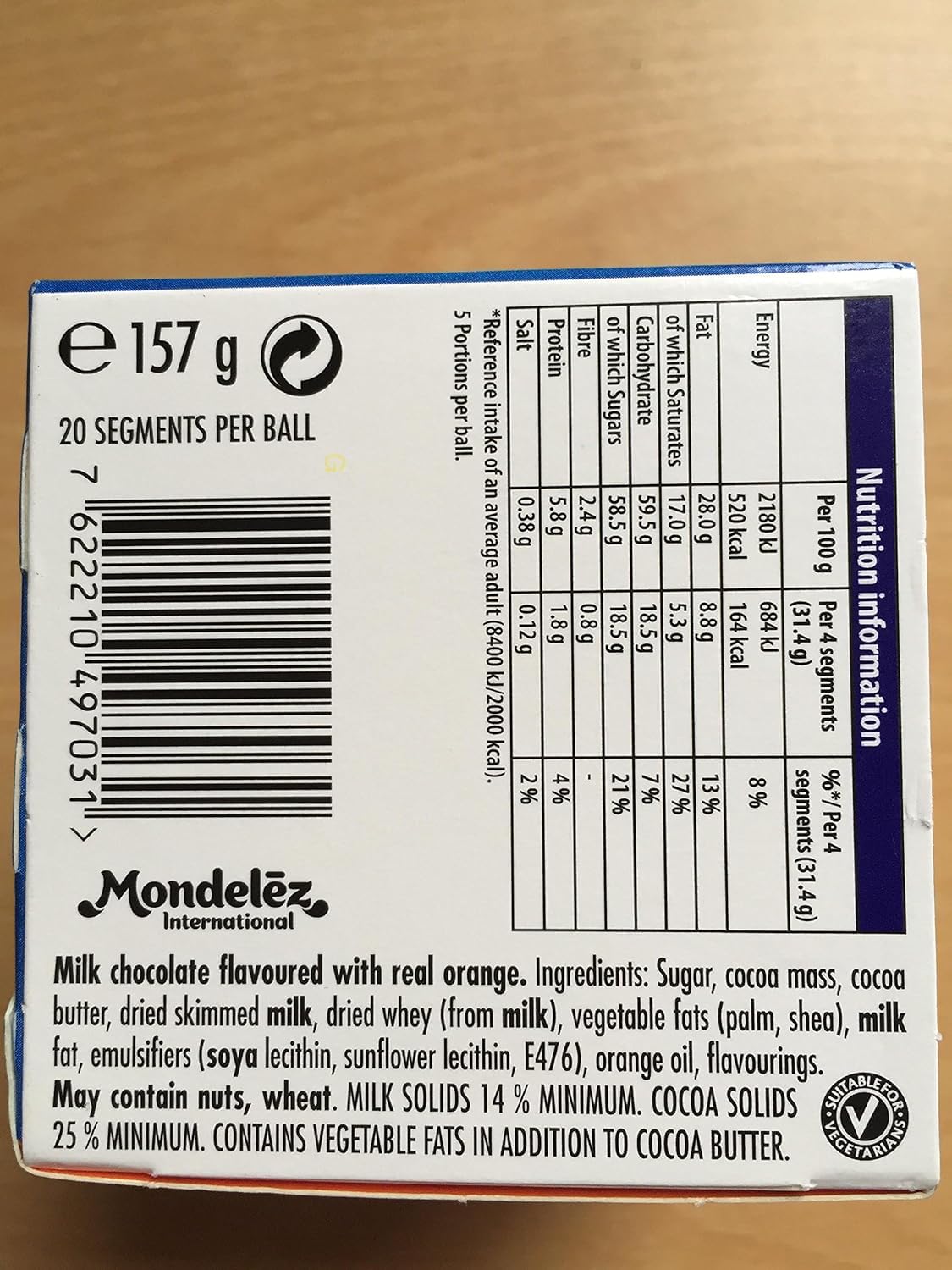 Terry’s Chocolate Orange Milk 157g – Zesty Orange Flavour | Imported British Treat for Gifting & Sharing