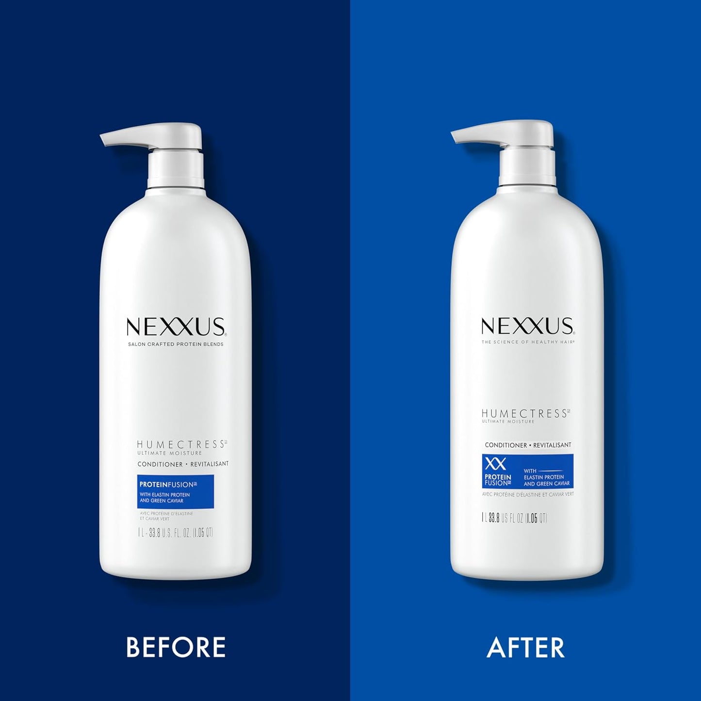 Nexxus Humectress Moisturizing Conditioner – Ultimate Moisture with Elastin Protein & Green Caviar for Dry Hair (33.8 fl oz)