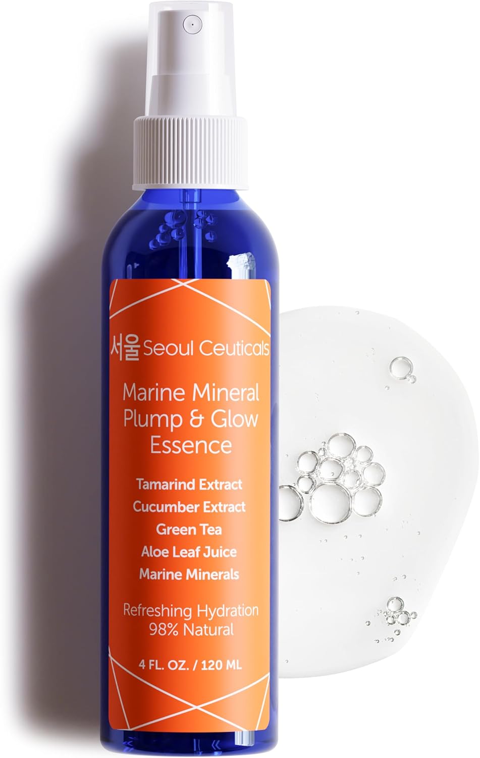 SeoulCeuticals Korean Skin Care Essence Toner – Hydrating K-Beauty Mist with Cucumber, Marine Minerals & Organic Aloe for Youthful, Glowing Skin (4.66 oz)