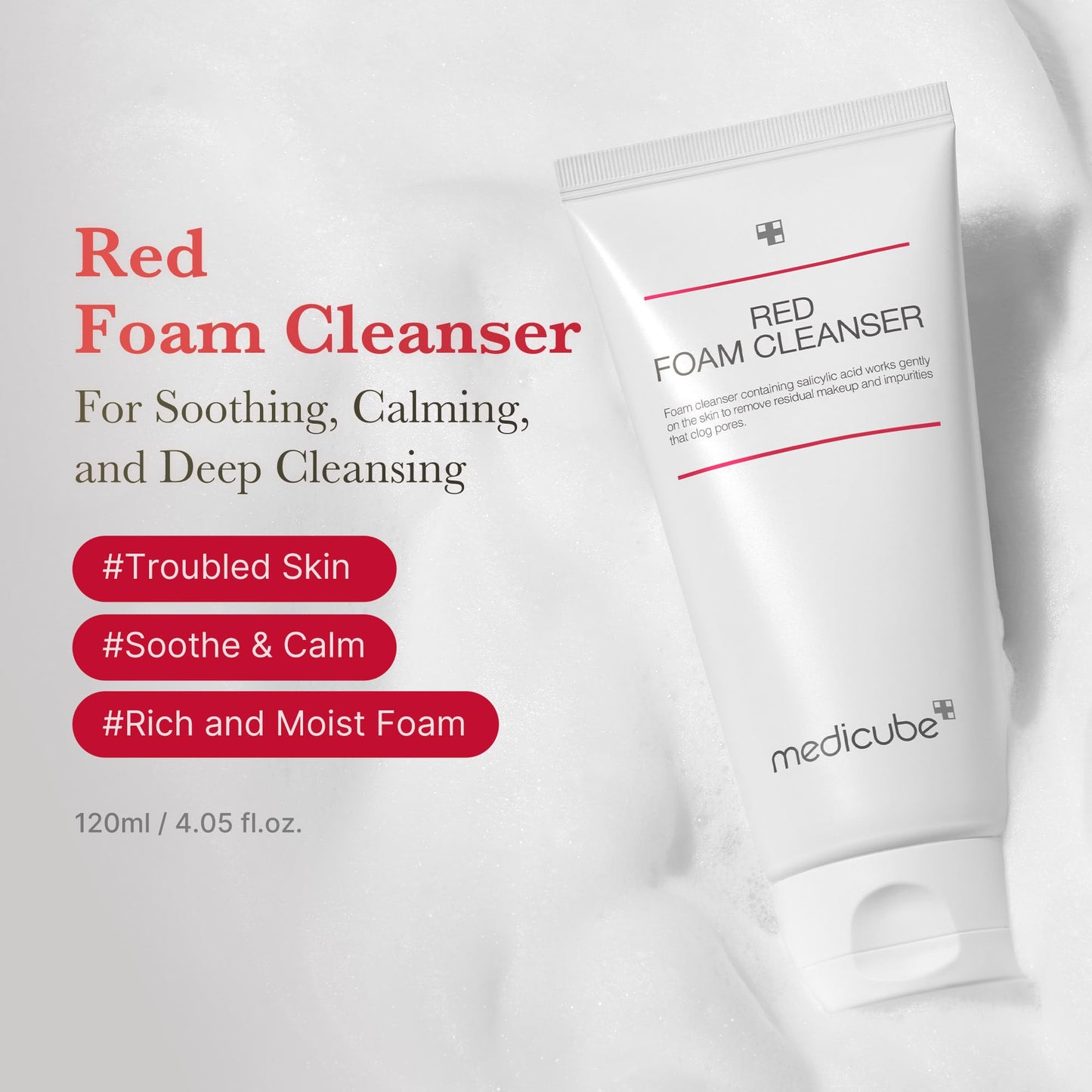 Medicube PDRN Marshmallow Whip Cleanser – Korean Hydrating Foam Face Wash with Niacinamide & Hyaluronic Acid for Pore Care, Uneven Skin Tone & Radiant Glow (143g)