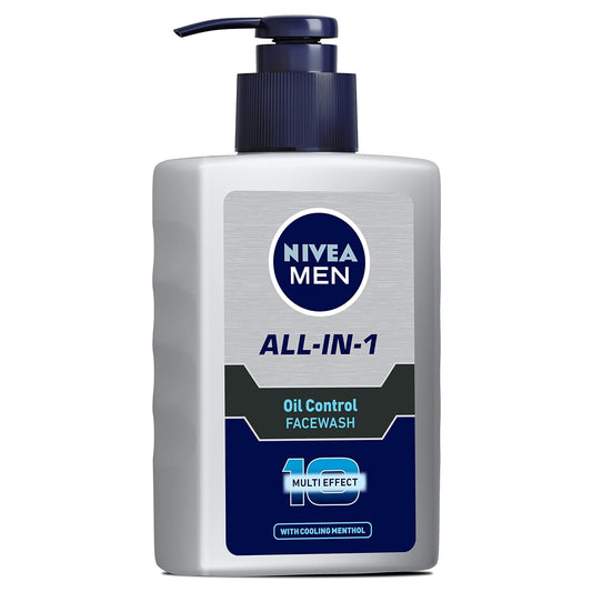 Nivea Men Oil Control Face Wash – All-in-One Daily Cleanser for Acne, Dark Spots & Excess Oil, 150ml