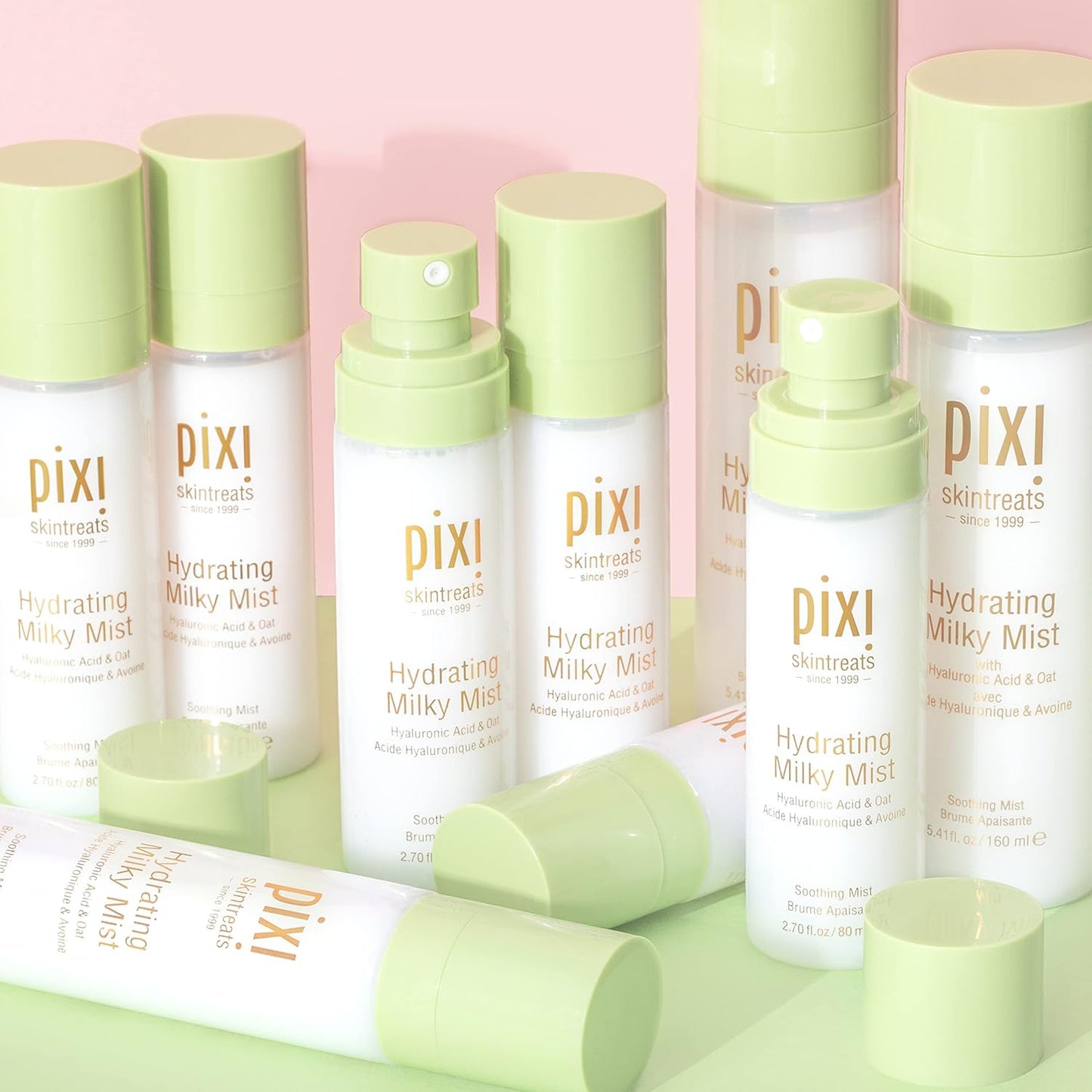 Pixi Beauty Milky Mist – Hydrating Face Spray with Hyaluronic Acid & Black Oat Extract – Lightweight Moisturizer for Dry & Sensitive Skin – Cruelty-Free – 2.7 fl oz