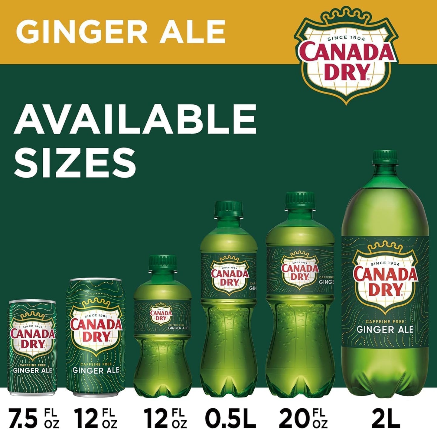 Canada Dry Ginger Ale – Classic Sparkling Soda with Refreshing Ginger Taste 355ml (Pack of 3, Imported)
