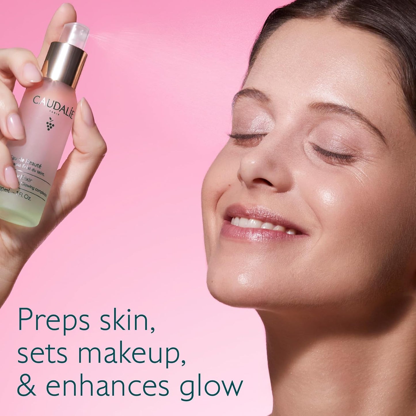 Caudalie Beauty Elixir Face Mist – Pore-Tightening Toner & Makeup Setting Spray (30mL)