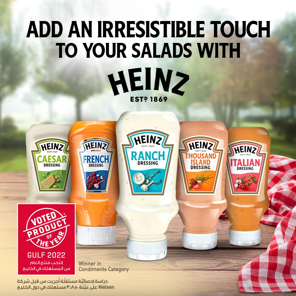 Heinz Ranch Salad Dressing 400g | Creamy Ranch Mayonnaise in Easy Squeezy Bottle | Imported