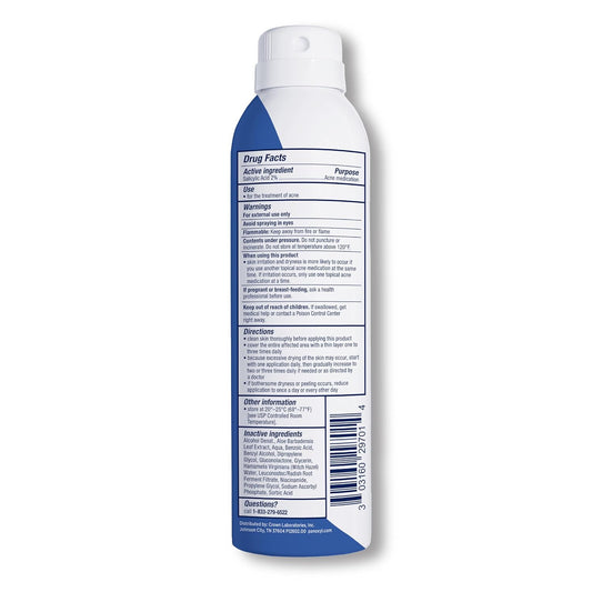 PanOxyl Acne Banishing Body Spray with 2% Salicylic Acid | 360° Nozzle, Niacinamide & Vitamin C, 6 Oz