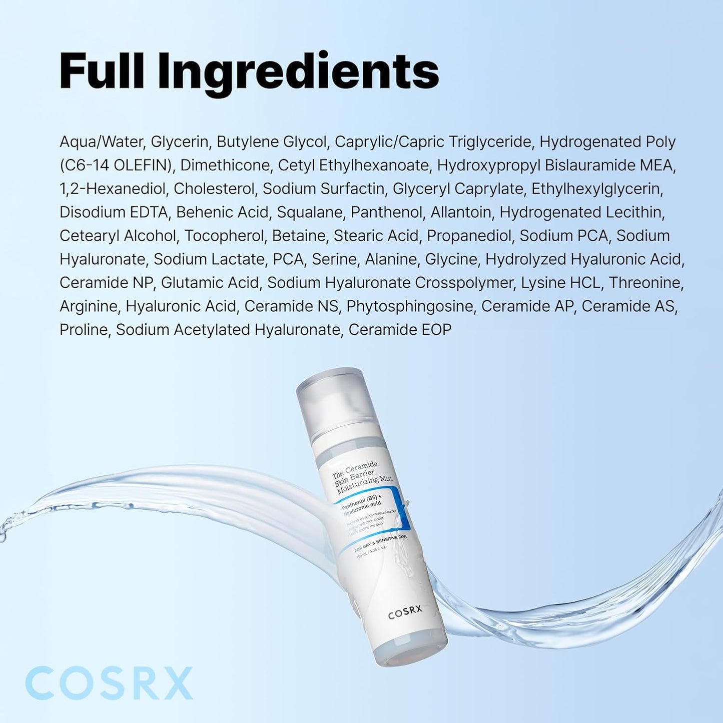 COSRX Barrier Cream Face Mist – Hydrating Milky Toner Spray with Ceramides & Hyaluronic Acid for Stronger Skin Barrier (4.06oz, Korean Skincare)