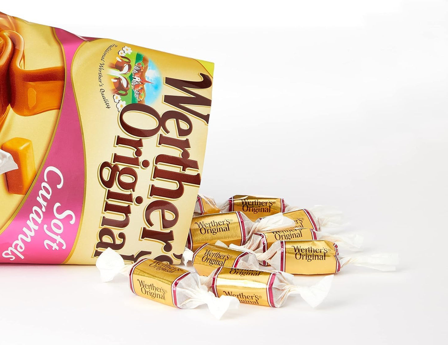 Werther’s Original Soft Caramels – Creamy & Chewy Butter Caramel Candy 110g (Imported from Germany)