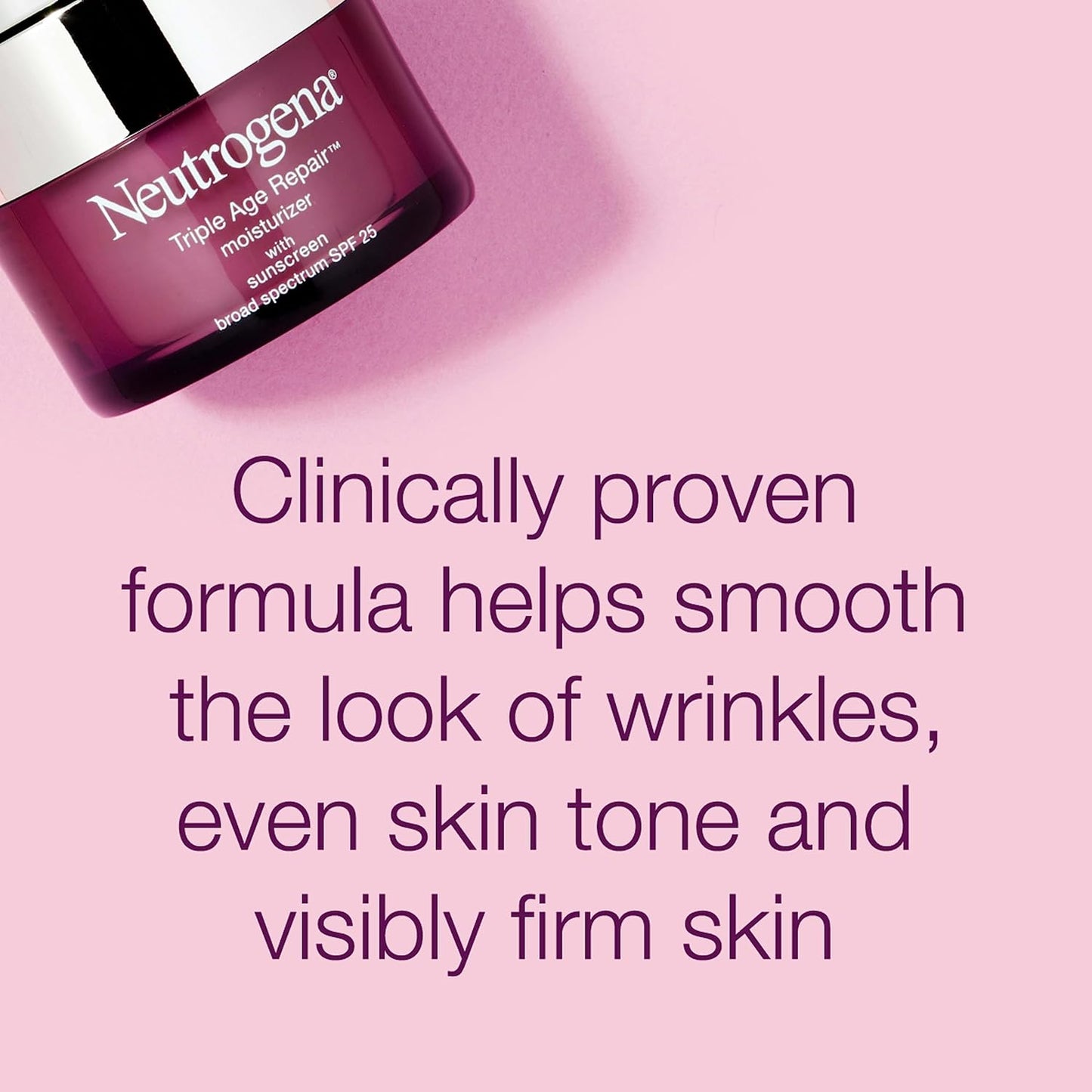 Neutrogena Triple Age Repair Moisturizer – Anti-Wrinkle Cream with Vitamin C & SPF 25, 1.7 oz