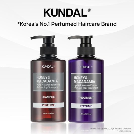 KUNDAL Korean Shampoo & Conditioner Set – Cherry Blossom Scent, Sulfate-Free with Argan & Macadamia Oil – Anti-Frizz & Moisturizing, 16.9 fl oz Each, 2 Pack