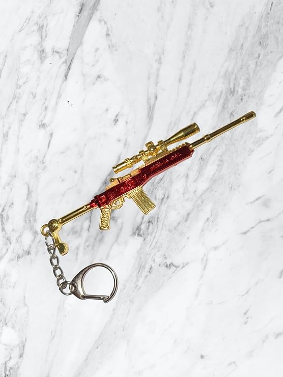 Mini 14 Gun Keychain – Metal Game Replica Key Ring for Gamers & Collectors (Limited Edition, 12cm)