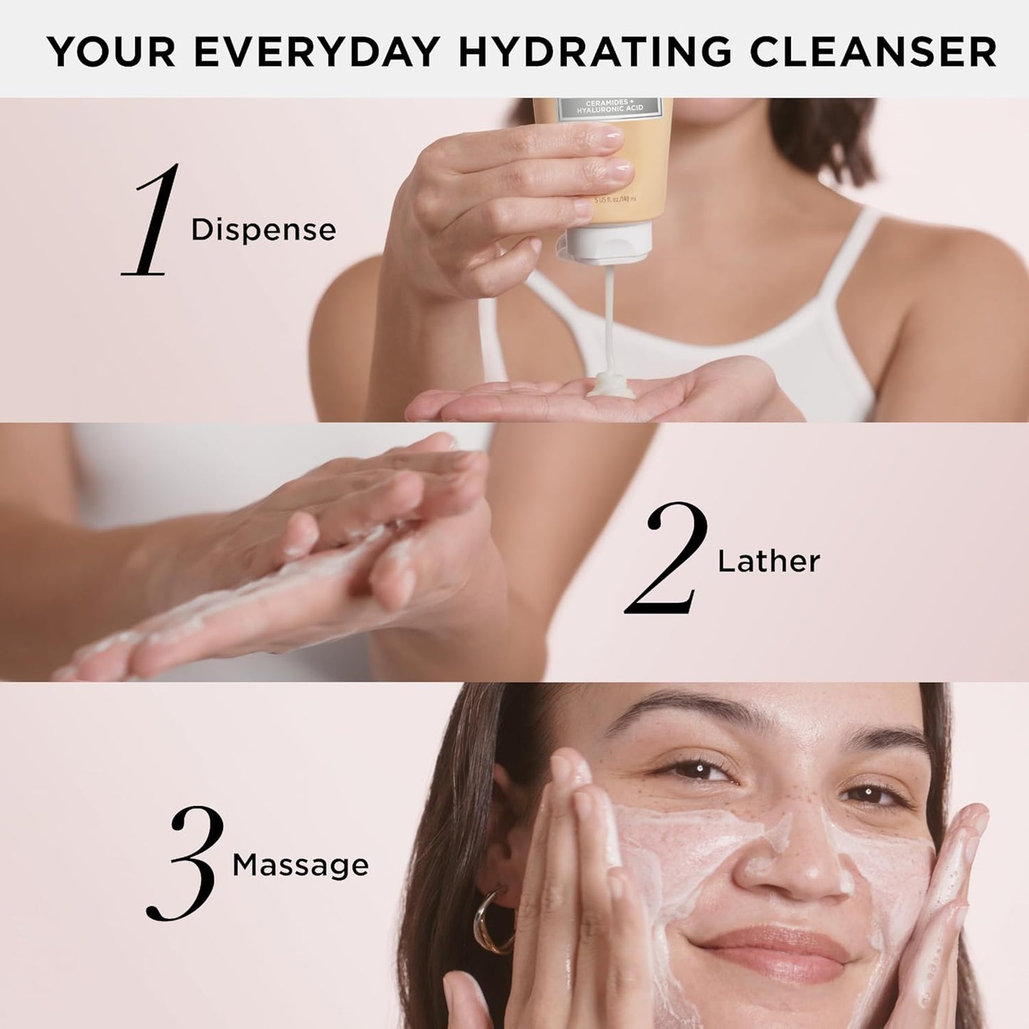 IT Cosmetics Confidence in a Cleanser – Hydrating Serum Foaming Face Wash with Hyaluronic Acid & Ceramides – Gentle Makeup Remover & Skin Barrier Support, Sulfate-Free, 5.94 oz