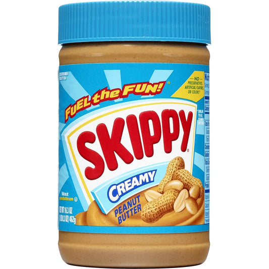 Skippy’s Creamy Peanut Butter Spread – Smooth, Protein-Rich, Preservative-Free, and Delicious 462g Jar (Imported from USA)